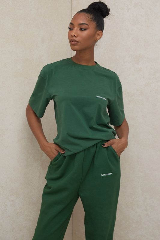 T Shirts House Of Cb Oversized Coton Jersey Vert | HIY-954378