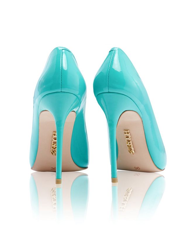 Talons House Of Cb Aqua Vernis Cuir Pointy Embout Turquoise | GNH-537091