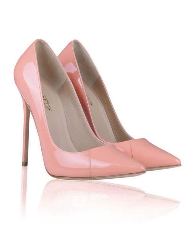 Talons House Of Cb Pink Vernis Cuir Pointy Embout Rose | XJT-867514