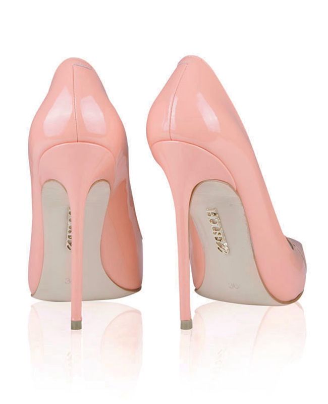 Talons House Of Cb Pink Vernis Cuir Pointy Embout Rose | XJT-867514