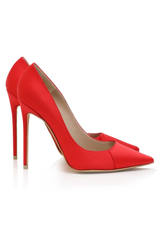 Talons House Of Cb Scarlet Satin Pointy Embout Rouge | LRO-910847