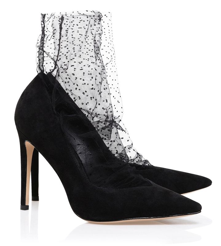 Talons House Of Cb Tulle Sock Shoe Noir | POY-152378